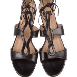 Aquazzura Leather gladiators flats